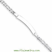 Sterling Silver ID Figaro Link Bracelet