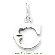 Sterling Silver Initial C Pendant