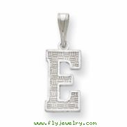 Sterling Silver Initial E Charm