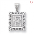 Sterling Silver Initial E Charm