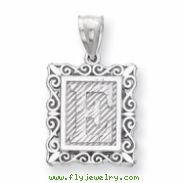 Sterling Silver Initial E Charm
