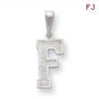 Sterling Silver Initial F Charm
