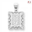 Sterling Silver Initial J Charm