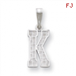 Sterling Silver Initial K Charm