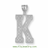 Sterling Silver Initial K Charm