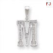 Sterling Silver Initial M Charm