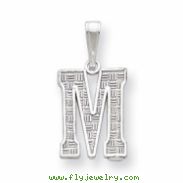 Sterling Silver Initial M Charm