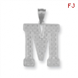 Sterling Silver Initial M Charm