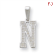 Sterling Silver Initial N Charm