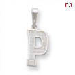 Sterling Silver Initial P Charm