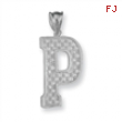 Sterling Silver Initial P Charm