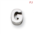 Sterling Silver Initial Slide  G