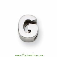 Sterling Silver Initial Slide  G