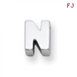 Sterling Silver Initial Slide  N