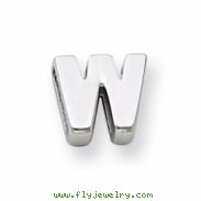 Sterling Silver Initial Slide  W