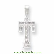 Sterling Silver Initial T Charm