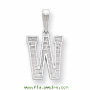 Sterling Silver Initial W Charm
