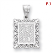 Sterling Silver Initial W Charm