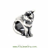 Sterling Silver Kera Cat Bead Ring Size 6