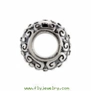 Sterling Silver Kera Decorative Bead Ring Size 6