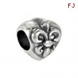 Sterling Silver Kera Fleur-de-lis Bead Ring Size 6