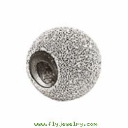 Sterling Silver Kera Stardust Finish Smart Bead Ring Size 6