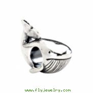 Sterling Silver Kera Whale Bead Ring Size 6