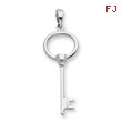 Sterling Silver Key Pendant