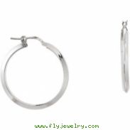 Sterling Silver Knife Edge Tube Earrings