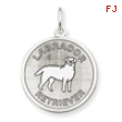 Sterling Silver Labrador Retrieve Disc Charm