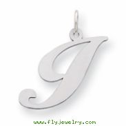 Sterling Silver Large Fancy Script Initial I Charm