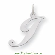 Sterling Silver Large Fancy Script Initial J Charm