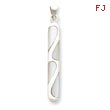 Sterling Silver Large Mother Of Pearl Inlayed Pendant