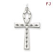 Sterling Silver Laser Designed Ankh Cross Pendant