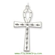 Sterling Silver Laser Designed Ankh Cross Pendant