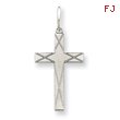 Sterling Silver Laser Designed Cross Charm