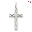 Sterling Silver Laser Designed Cross Charm