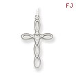 Sterling Silver Laser Designed Cross Charm