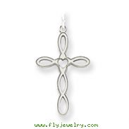 Sterling Silver Laser Designed Cross Charm