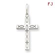 Sterling Silver Laser Designed Cross Charm