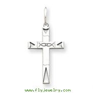 Sterling Silver Laser Designed Cross Charm