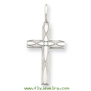 Sterling Silver Laser Designed Cross Charm