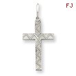 Sterling Silver Laser Designed Cross Charm