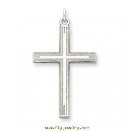 Sterling Silver Laser Designed Cross Pendant