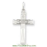 Sterling Silver Laser Designed Cross Pendant
