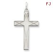 Sterling Silver Laser Designed Cross Pendant