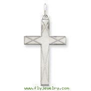 Sterling Silver Laser Designed Cross Pendant