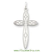 Sterling Silver Laser Designed Cross Pendant