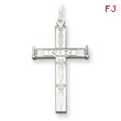 Sterling Silver Laser Designed Cross Pendant