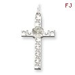 Sterling Silver Laser Designed Cross Pendant